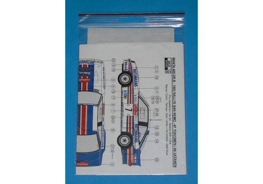 DECALS OPEL MANTA ROTHMANS - TOIVONEN RALLY SANREMO 1983