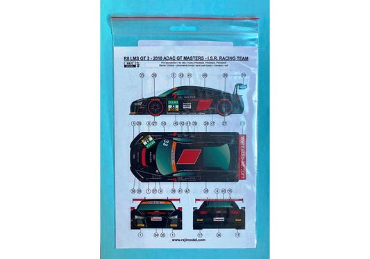 DECALS AUDI R8 LMS GT3 ISR RACING TEAM - ADAC GT MASTERS 2019