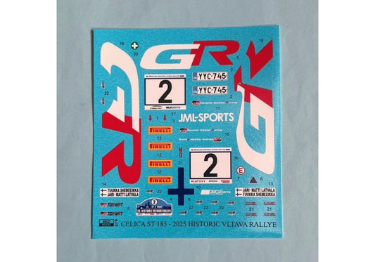 Decal Toyota Celica GT-Four ST185 Jari Matti Latvala - Historic Vltava Rally 2015