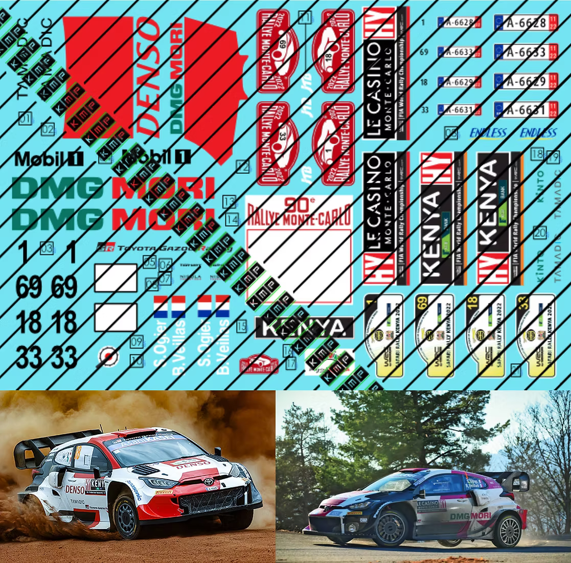 Transkit Toyota Yaris Rally1 Hybrid 2022 - 1/24 for BELKITS