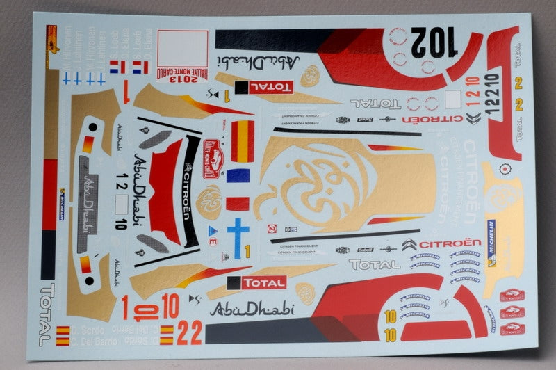 DECALS CITROEN DS3 WRC ABU DHABI - RALLY MONTE CARLO 2014