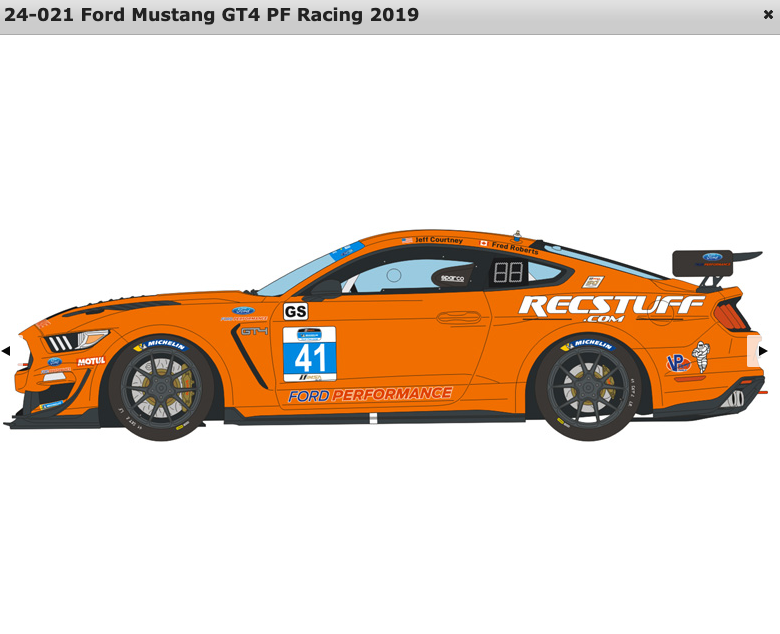 Decals Ford Mustang Gt4 Pf Racing Team Recstuff Imsa, 43% Off