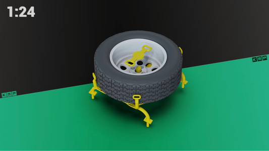 Peugeot 405 T16 Camel decals + spare tire 1:24