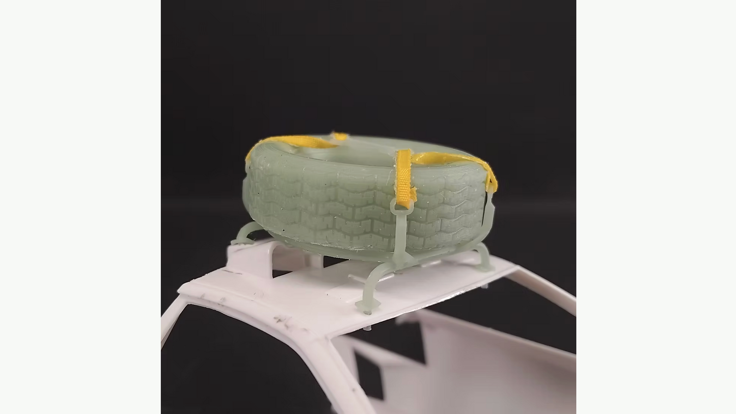 Peugeot 405 T16 Camel decals + spare tire 1:24