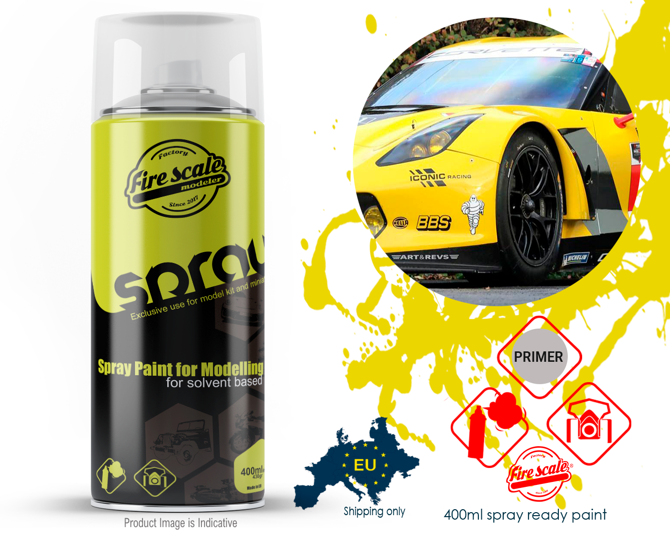 Corvette C7.R GTE Yellow 400ml