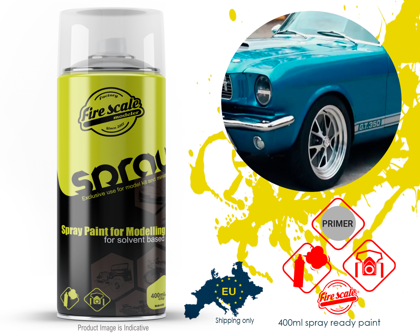 Ford Mustang 1966 Sapphire Blue 400ml