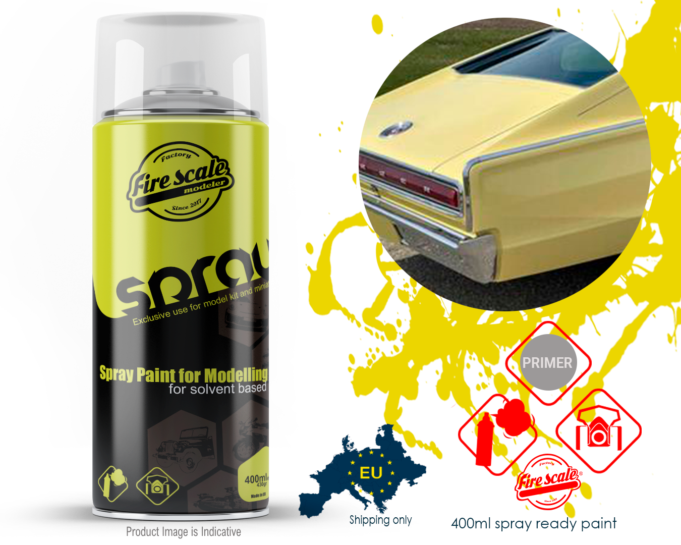 Daffodil Yellow 1966 Dodge Charge 400ml