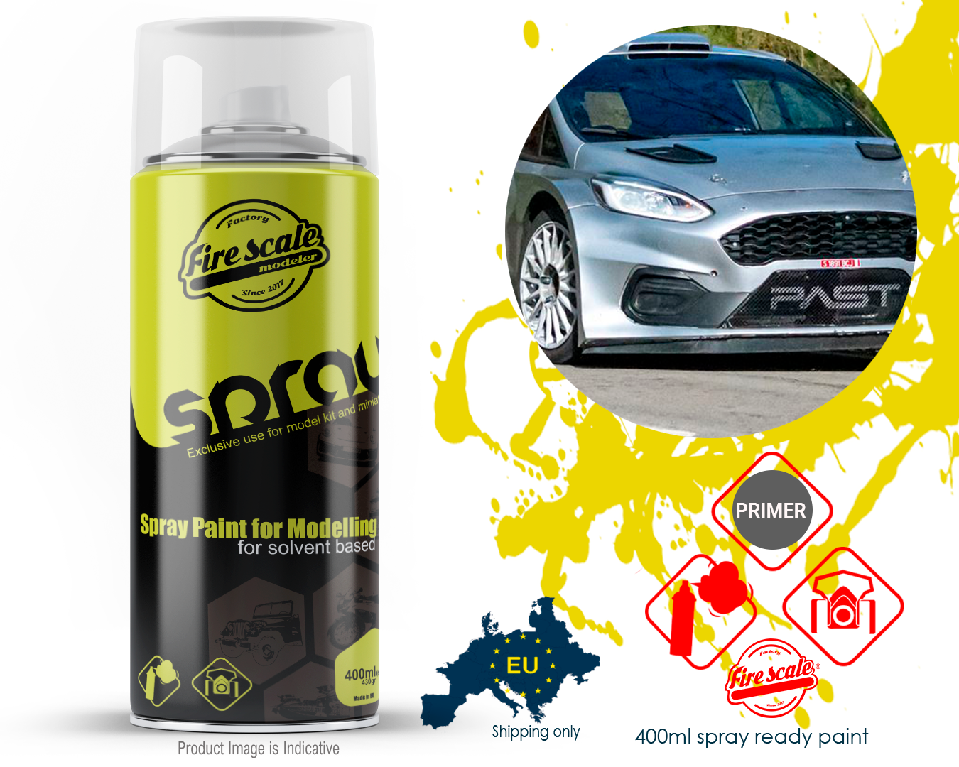 Silver Past Racing Ford Fiesta 400ml