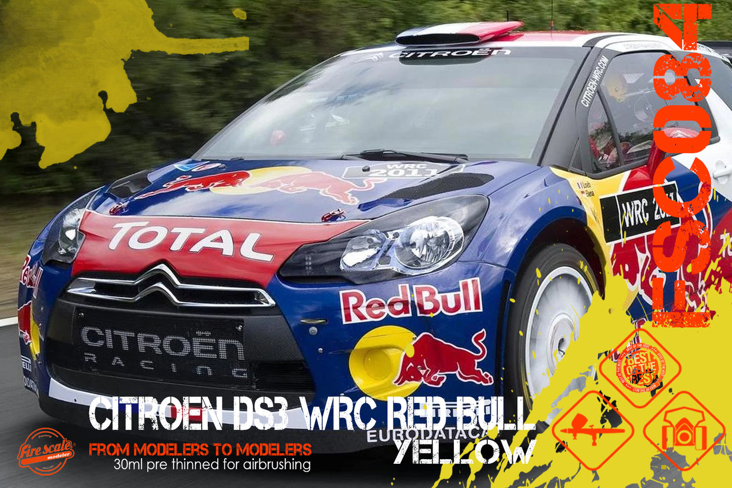 Citroen DS3 WRC Red Bull - Yellow