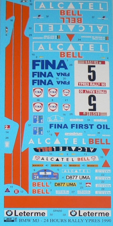 BMW M3 GR.A ALCATEL - RALLY 24 HOURS YPRES 1990