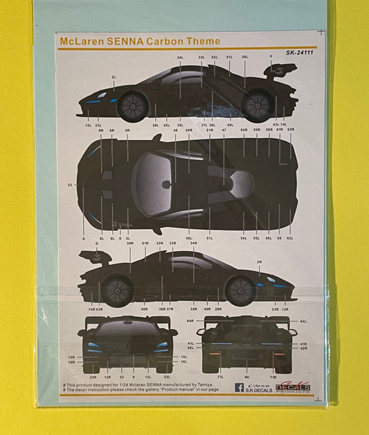 DECAL SET - MCLAREN SENNA CARBON THEME