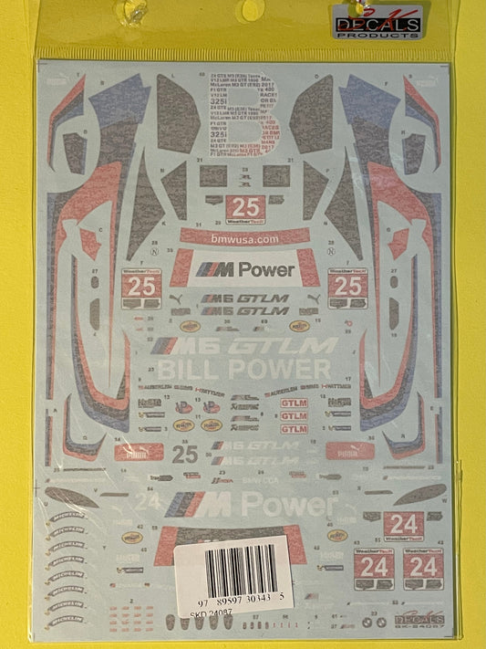 DECALS BMW M6 GTLM IMSA - PETIT LE MANS 17