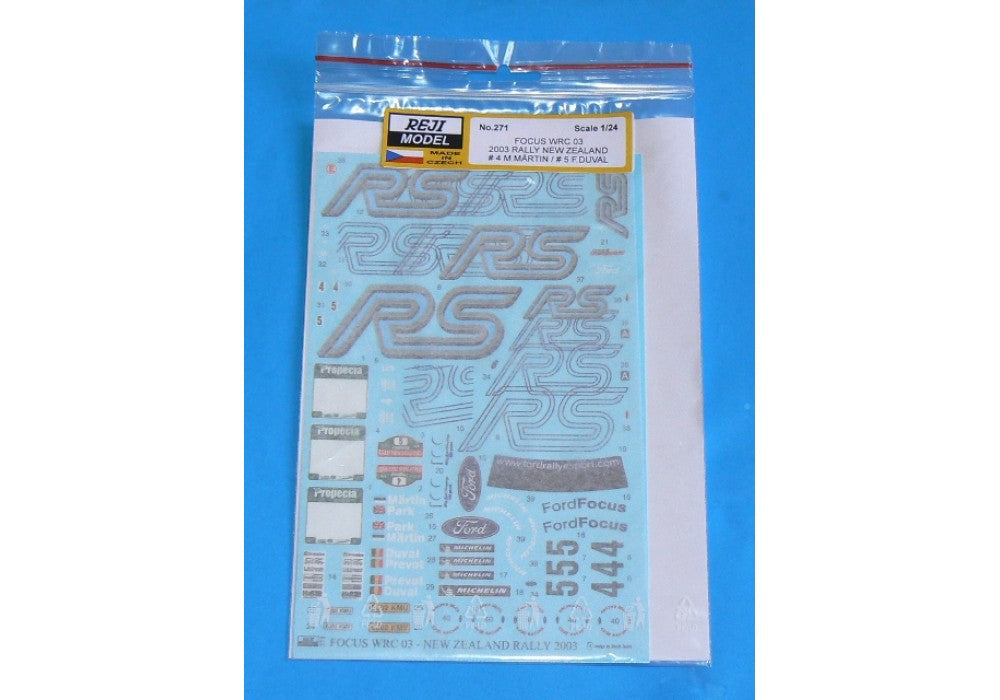 DECALS FORD FOCUS - NEW ZEALAND RALLY 2003