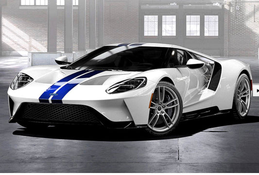 DECALS FORD GT STRIPES B/METALLIC