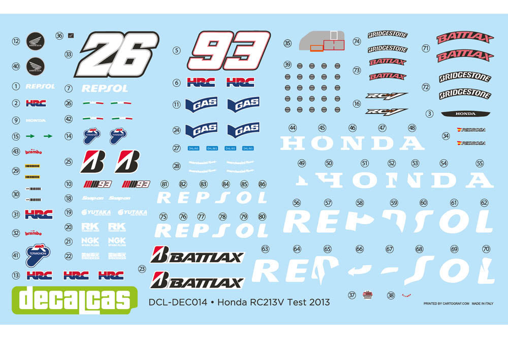 AUTOCOLLANTS HONDA RC213V REPSOL HONDA TEAM