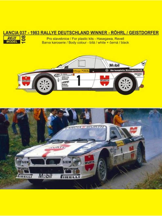 DECALS LANCIA 037 WURTH - RALLY DEUTSCHLAND 1983