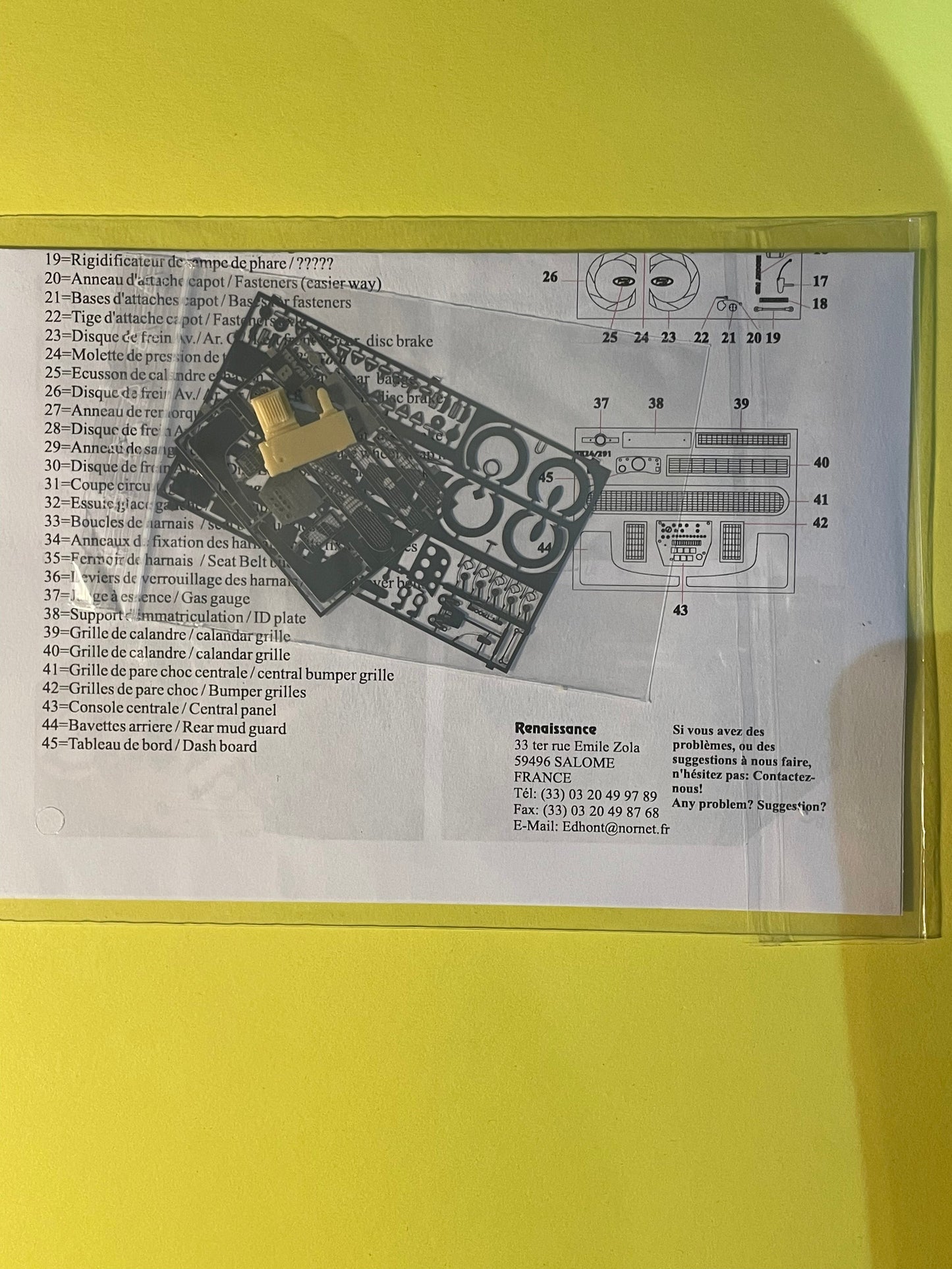 DETAIL CONFIGURATION FORD ESCORT COSWORTH 4X4 GR.A