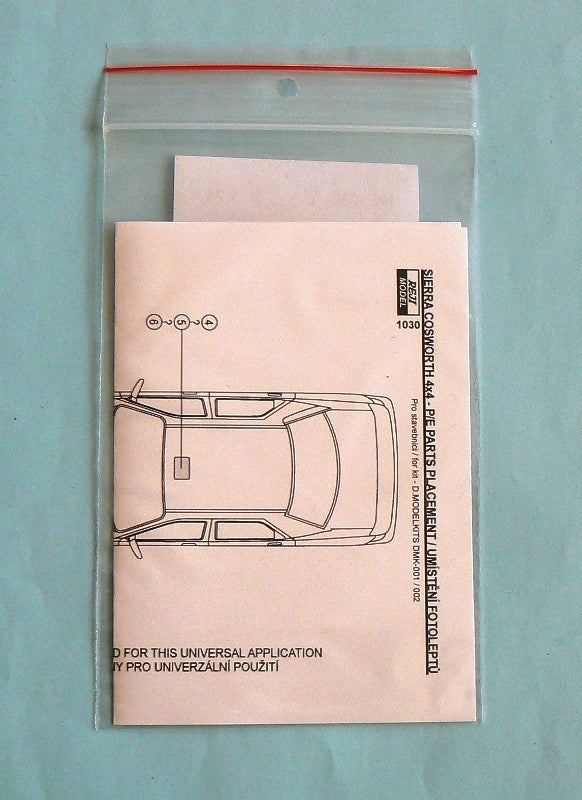 PHOTOETCHED SPECIAL PARTS FORD SIERRA COSWORTH 4X4