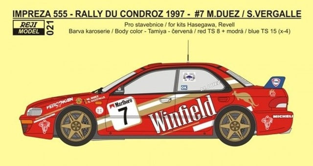 TRANSKIT SUBARU IMPREZA WRX - WINFIELD - RALLY CONDROZ 1997