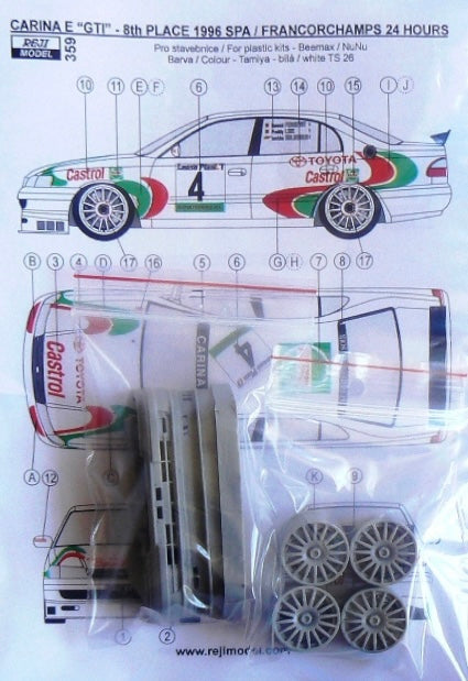 TRANSKIT TOYOTA CARINA E ST191 CASTROL - 24 HOURS SPA FRANCORCHAMPS 1996
