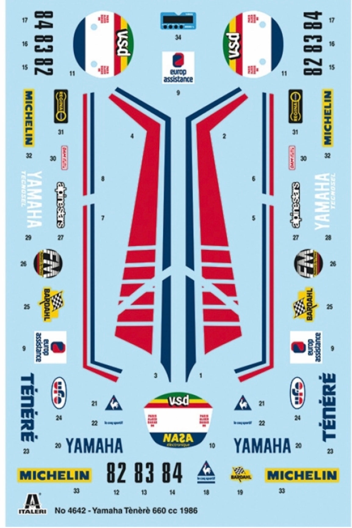 YAMAHA TENERE 660 CC - RALLY PARIS DAKAR 1986