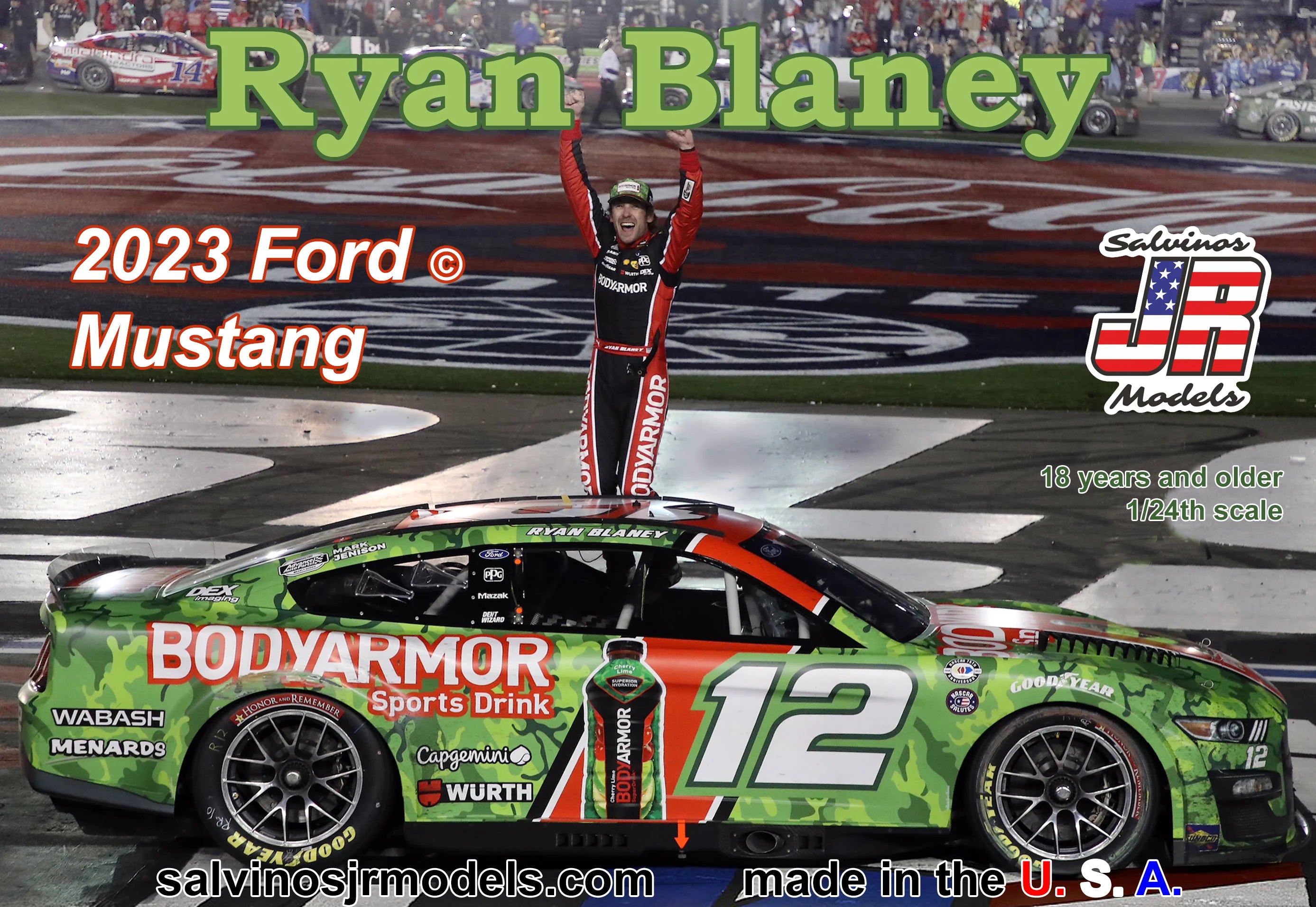 FORD MUSTANG 2023 RYAN BLANEY NASCAR 2023 Dmodelkits ford-mustang-2023-ryan-blaney-nascar-2023-dmodelkits
