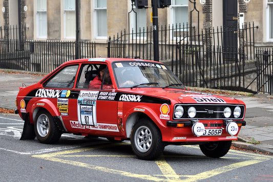 DETAIL SET UP FRONT GRILL - FORD ESCORT MK2 - ROGER CLARK CAR