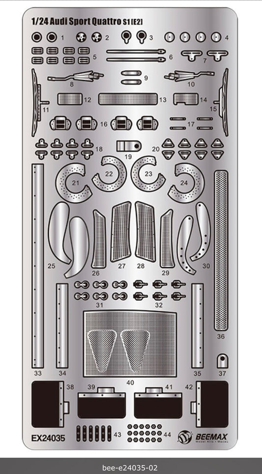 Detail Set Up Audi Sport Quattro E2 GR. B - Rally Monte Carlo 1986