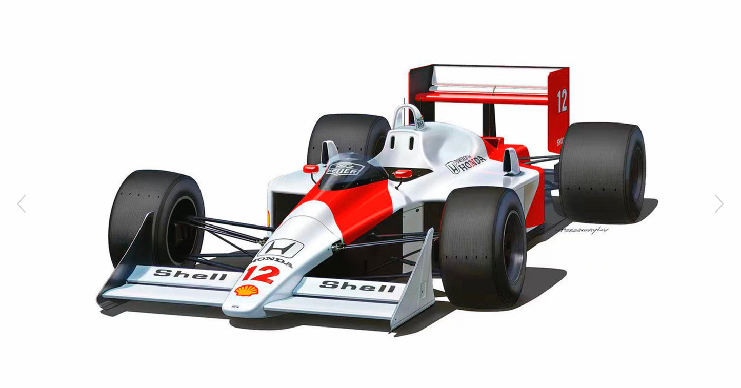 McLaren Honda MP4/4 - Monaco Formula 1 Grand Prix 1988 W7 Rain Tires