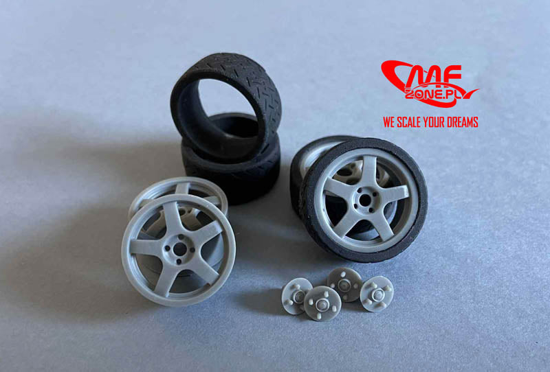 Set of Enkei Tarmac Michelin Tires – Lancer EVO – HASEGAWA