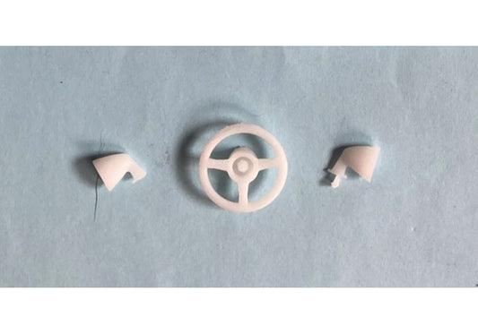 Transkit Renault 5 Turbo rearview mirrors and steering wheel