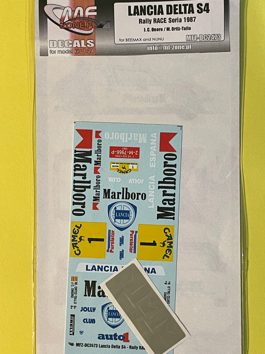 DECALS LANCIA DELTA S4 - MARLBORO - RALLY RACE SORIA 1987