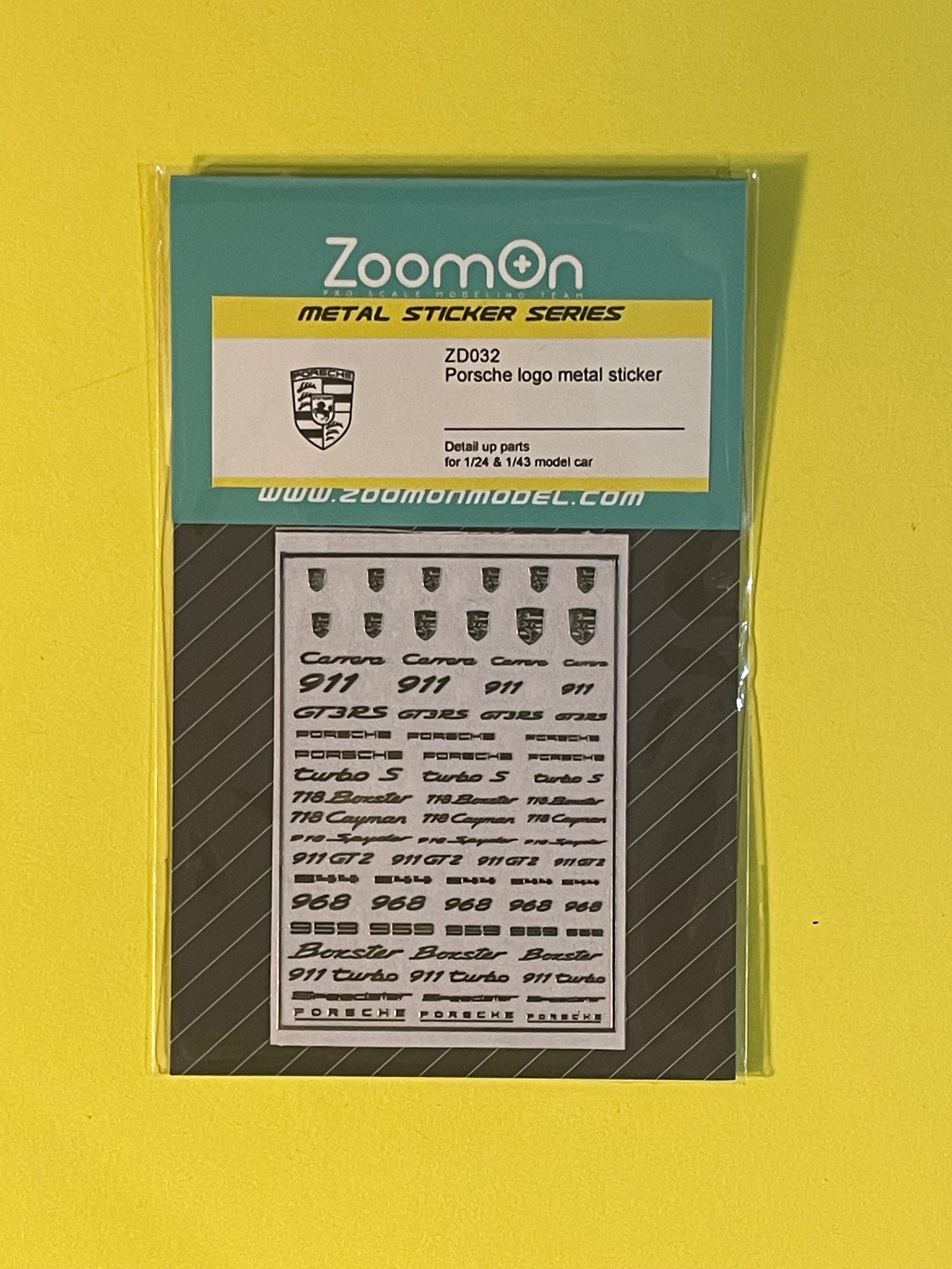 PORSCHE LOGOS METAL STICKERS