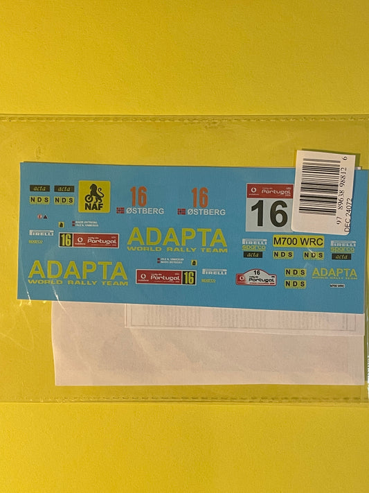 DECALS SUBARU IMPREZA WRC - RALLY PORTUGAL 2009