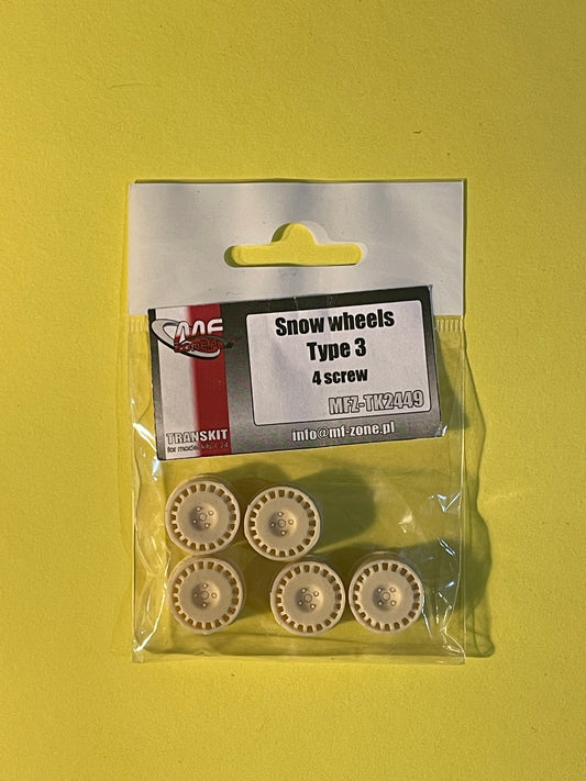 SET OF SNOW WHEELS TYPE 3 - 4 SCREW