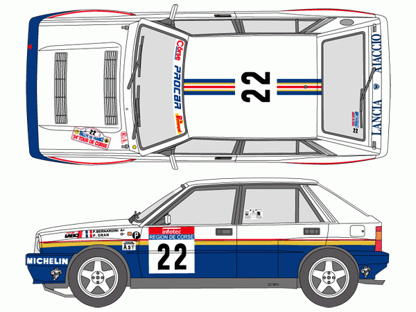 LANCIA DELTA HF INTEGRALE 16V - ROTHMANS TOUR DE CORSE 90