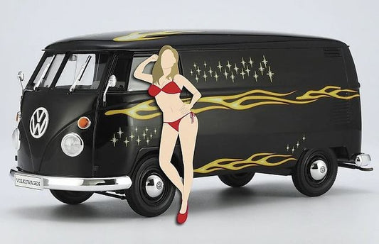 FOURGON DE LIVRAISON VOLKSWAGEN T2 AVEC FIGURINE