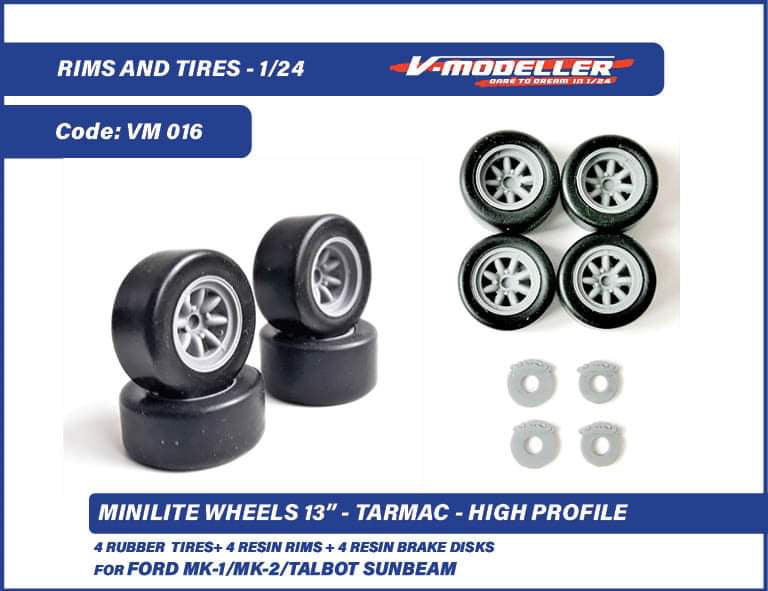 ROUES MINILITE 13 - TARMAC - HAUT PROFIL