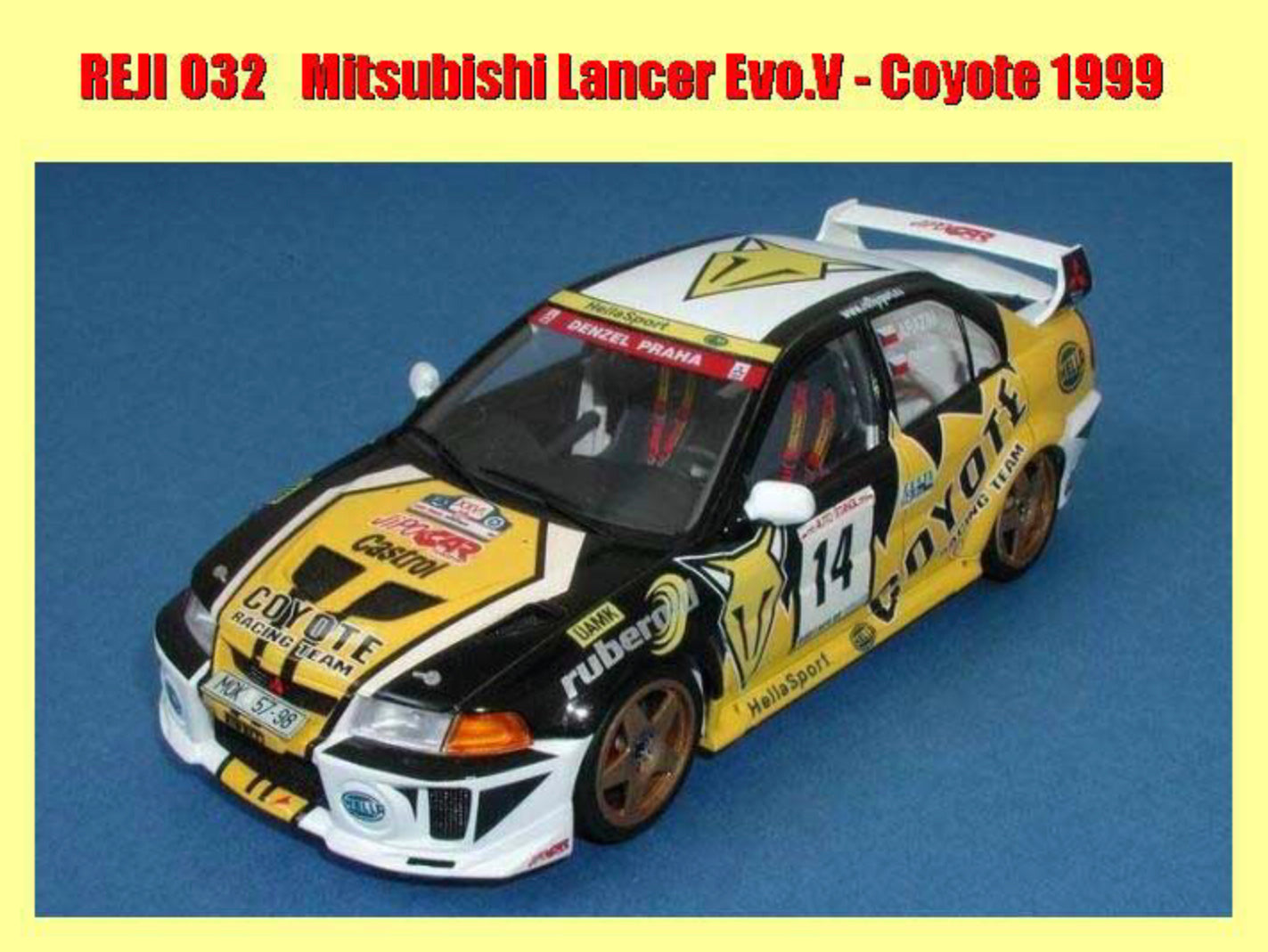 AUTOCOLLANTS MITSUBISHI LANCER EVO V - COYOTE - RALLYE DE BOHÈME 1999