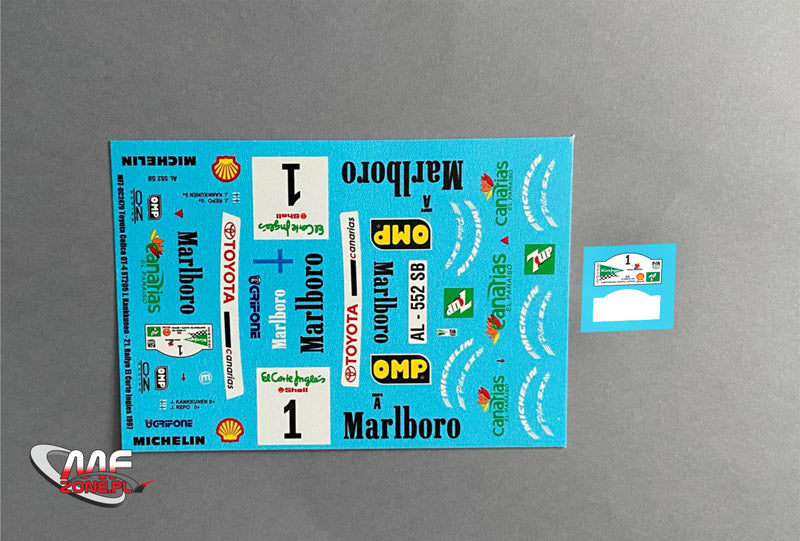 DECALS TOYOTA CELICA GT-FOUR ST205 MARLBORO - RALLY EL CORTE INGLES 1997