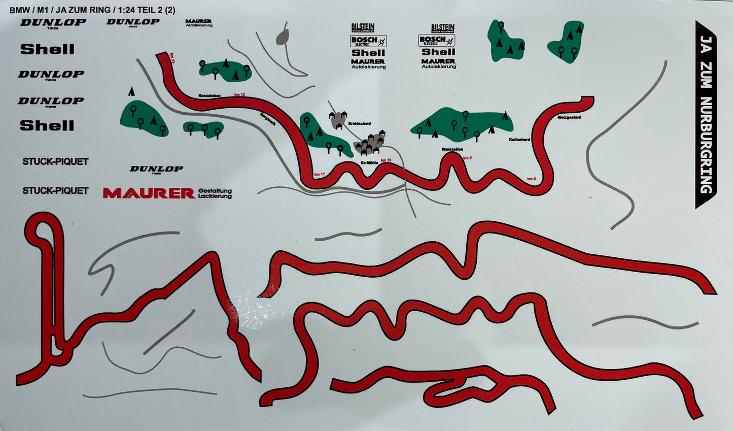 AUTOCOLLANTS BMW M1 PROCAR - BAGUE JA ZUM