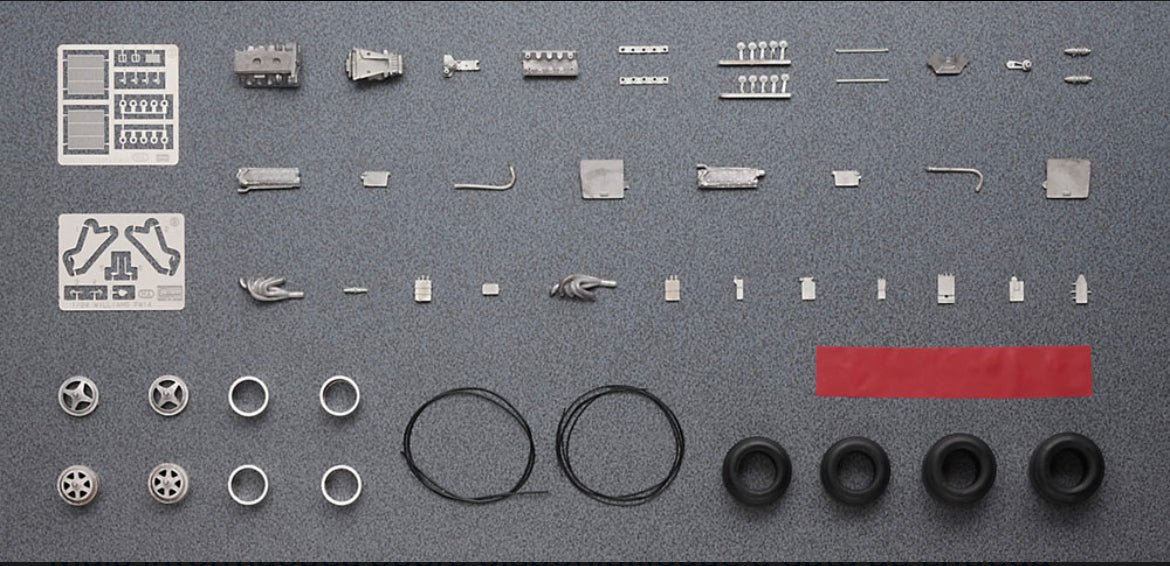 WILLIAMS FW14 - ALL METAL ENGINE DETAILS