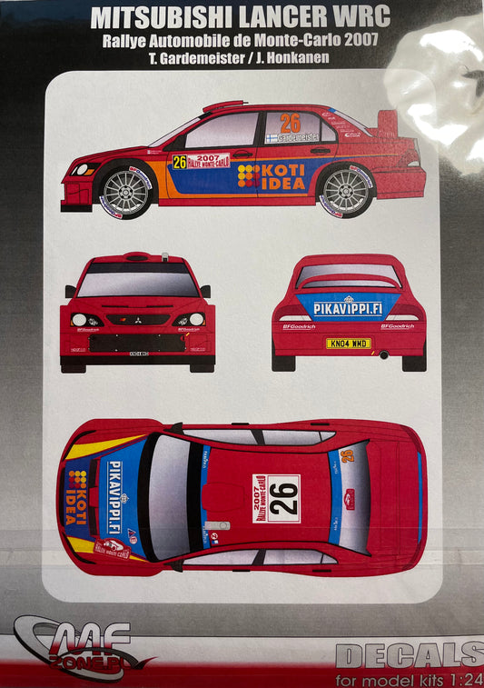 AUTOCOLLANTS MITSUBISHI LANCER WRC - RALLYE MONTE CARLO 2007