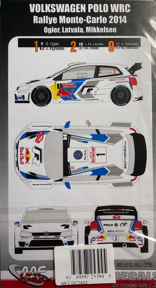 AUTOCOLLANTS VOLKSWAGEN POLO WRC - RALLYE MONTE CARLO 2014