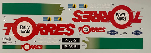 DECALS FORD TRANSIT MK2 LWB - TORRES RALLY TEAM SERVICE VAN