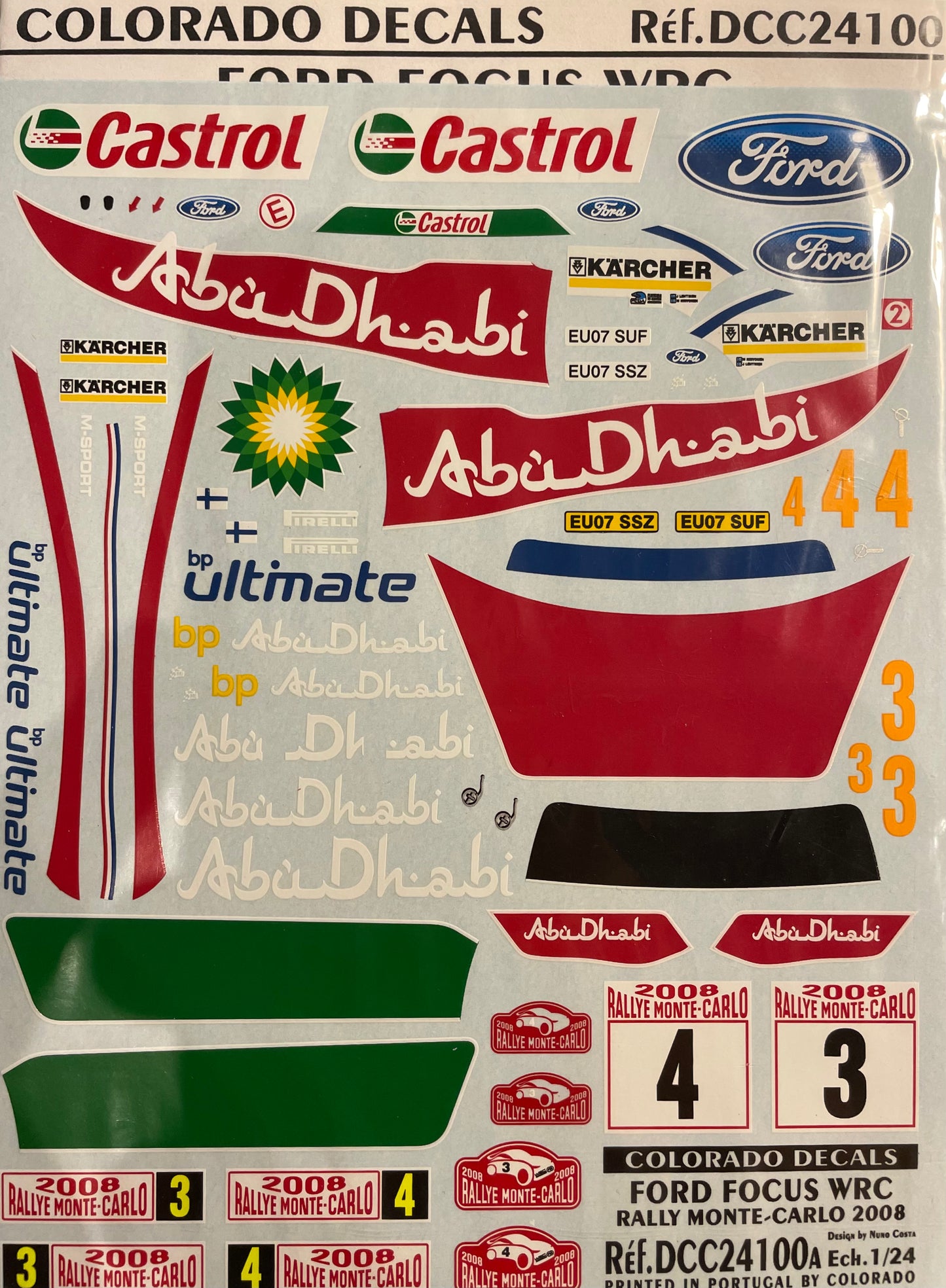 DECALS FORD FOCUS WRC - RALLY MONTE CARLO 2008