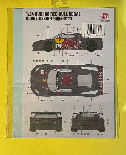 DECALS AUDI R8 - RED BULL - LMS 2017