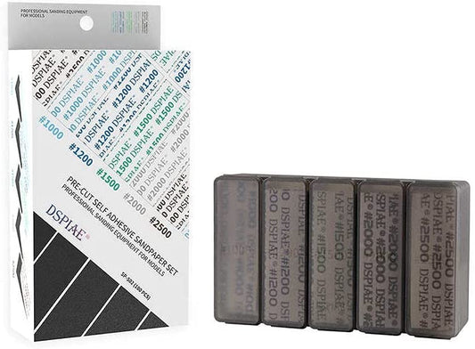 PRE-CUT SELF ADHESIVE SANDPAPER SET #1000 #1200 #2000 #2500 - DSPIAE