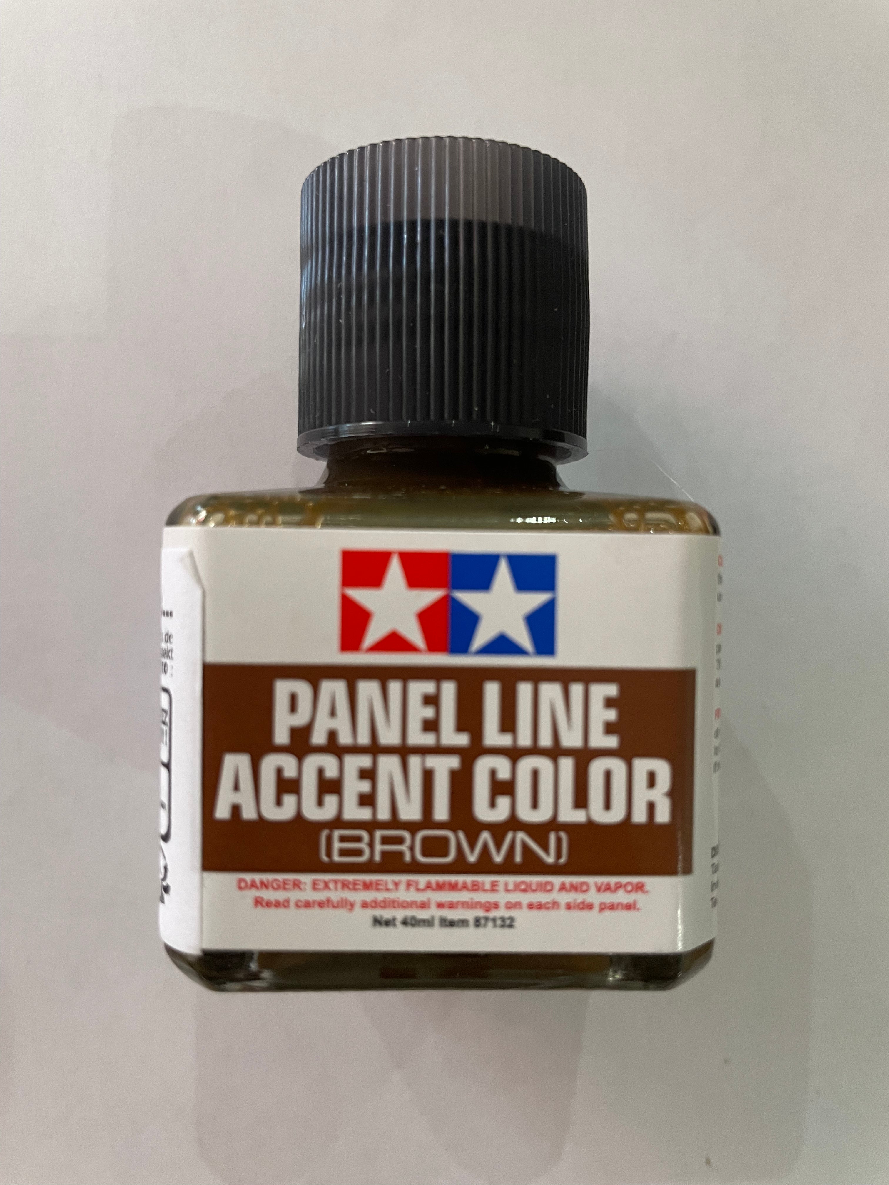 Tamiya Panel Line Accent Color Dark Brown Paint, 40Ml Bottle