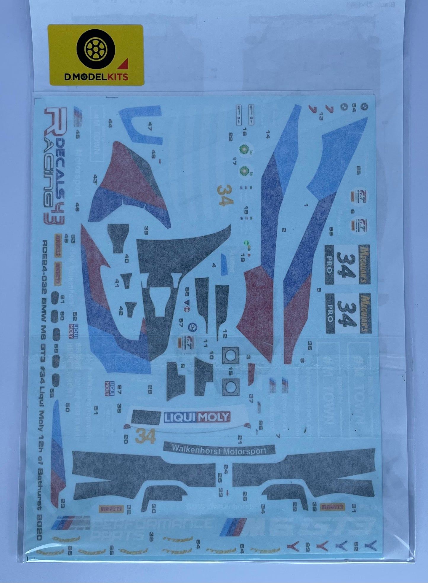 ADESIVOS BMW M6 GT3 - LIQUI MOLY - 12 HORAS DE BANHEIRO 2020